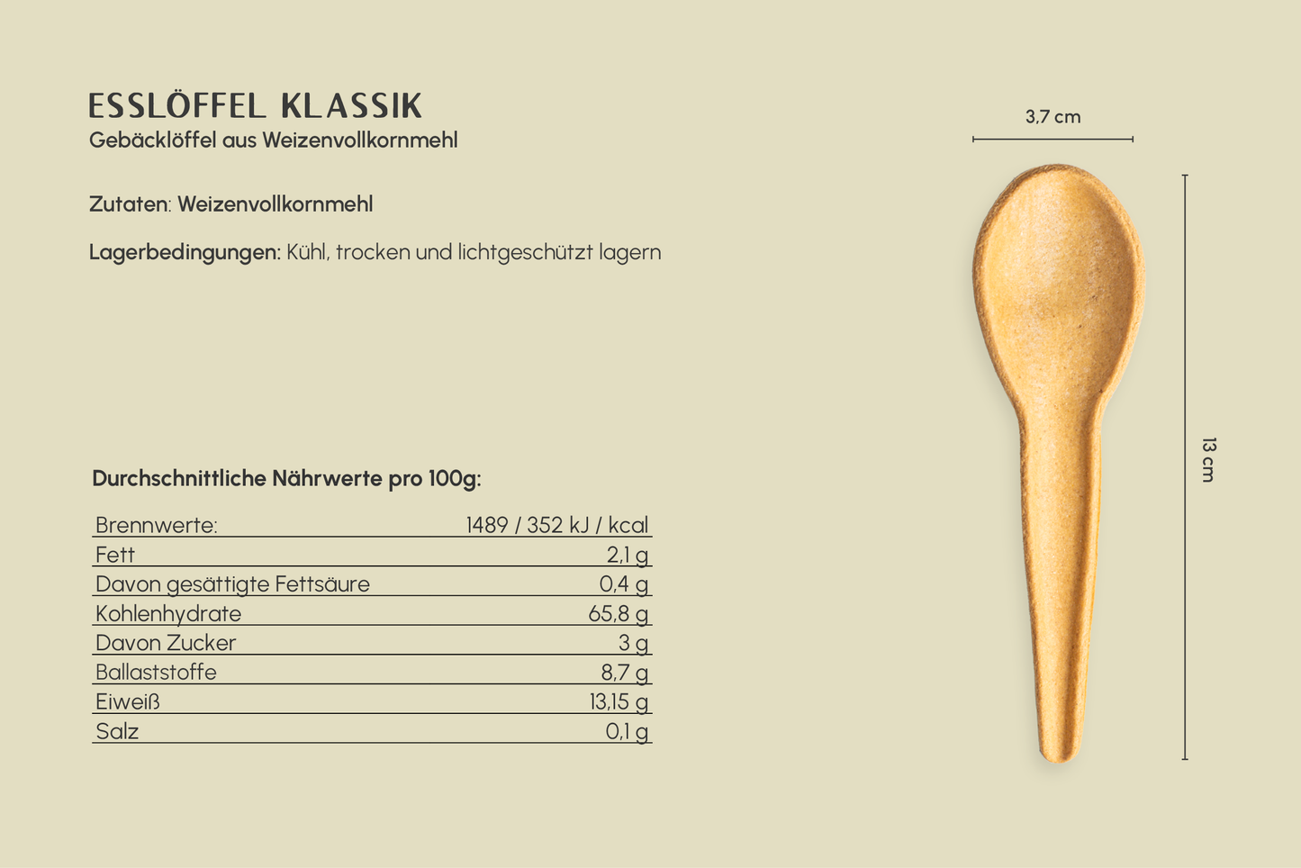 10er Packung Essbare Esslöffel Klassik
