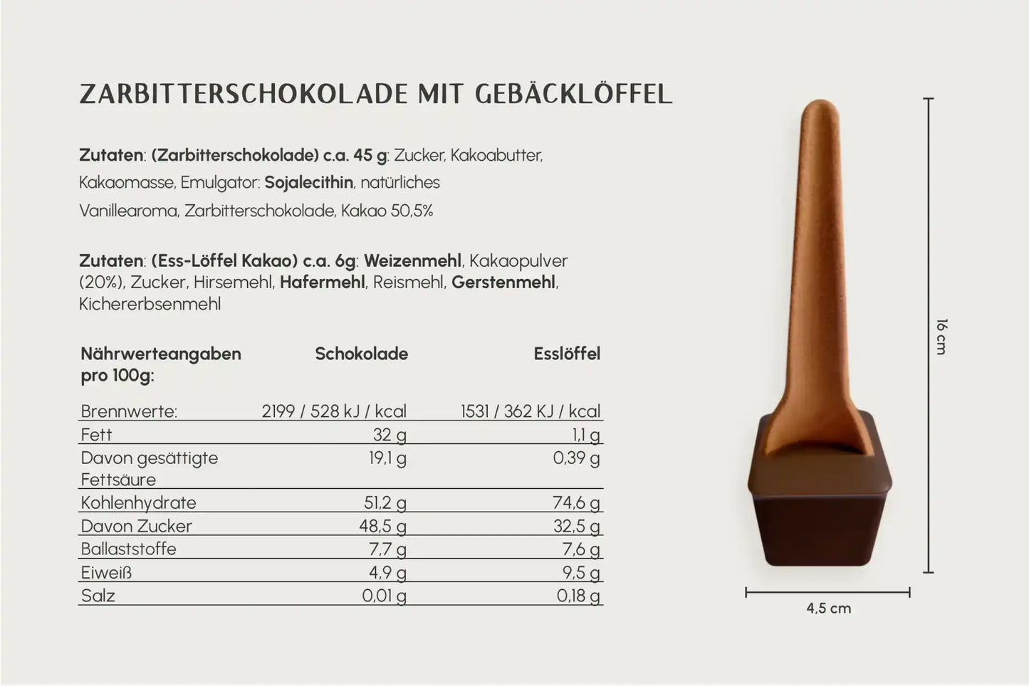 Trinkschokolade am Esslöffel, Zartbitter, vegan, 37 g, Kulero Dreamteam (1er Packung)