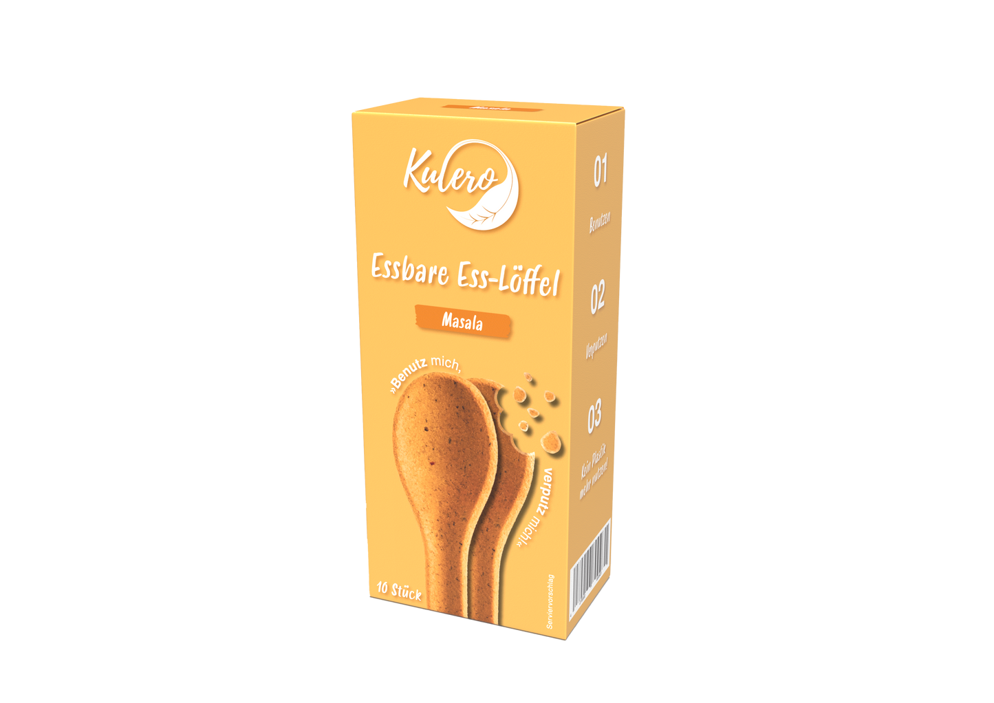 Essbarer Esslöffel, 13 cm, Masala (10er Packung)