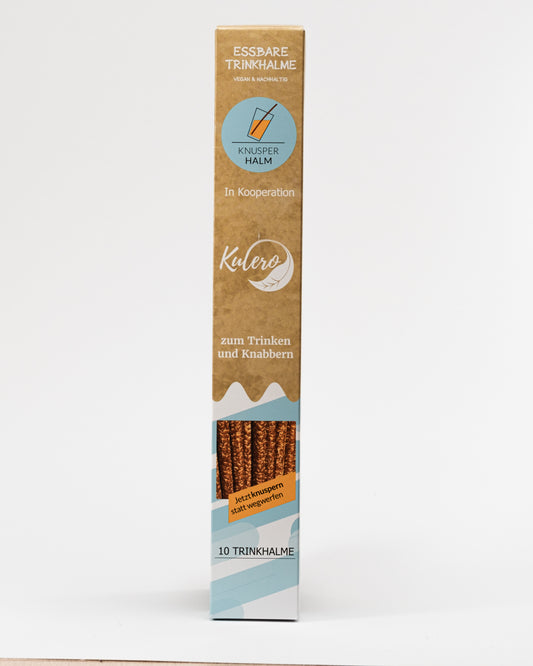 Essbarer Trinkhalm, Ø 0,8 x H 24 cm, Klassik (10er Packung)
