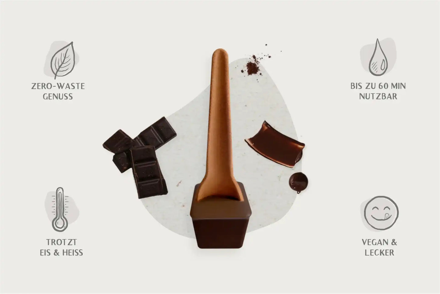 Trinkschokolade am Esslöffel, Zartbitter, vegan, 37 g, Kulero Dreamteam (1er Packung)