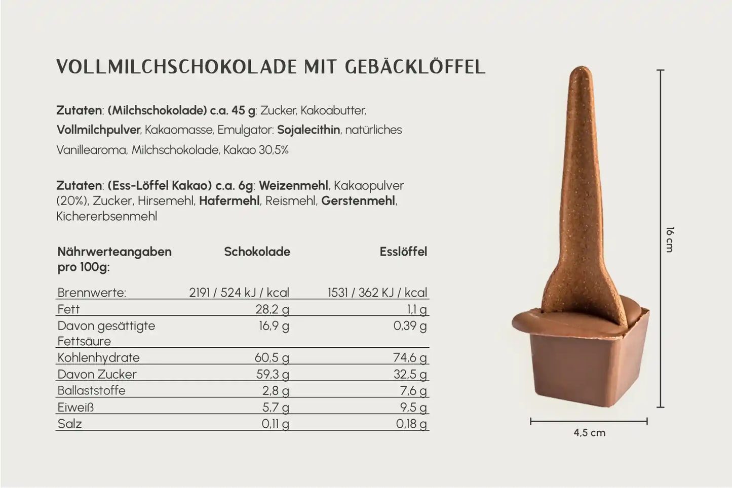 Trinkschokolade am Esslöffel, Vollmilch, 45 g, Kulero Dreamteam (1er Packung)