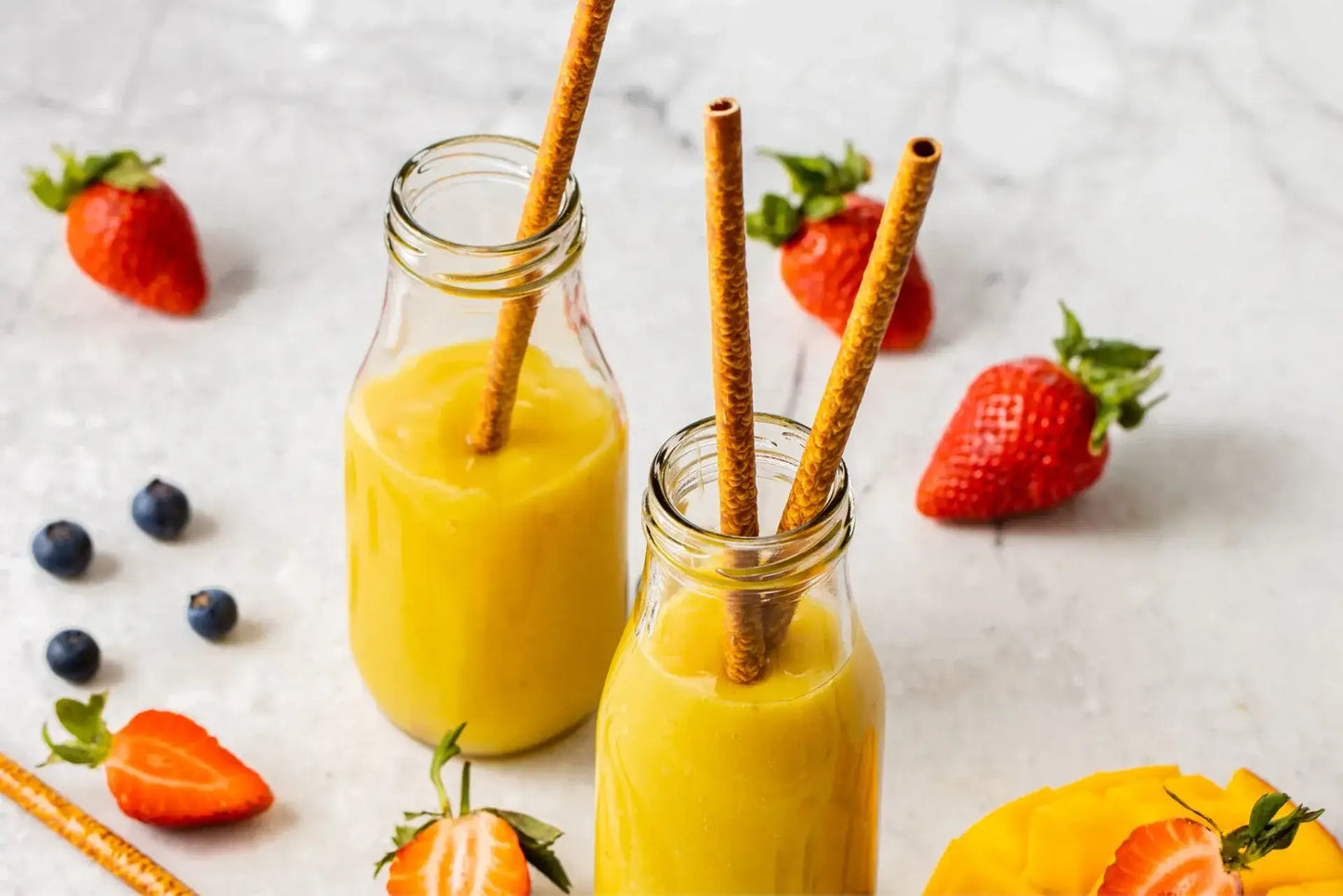 Essbarer Trinkhalm, Ø 0,8 x H 24 cm, Klassik (10er Packung)