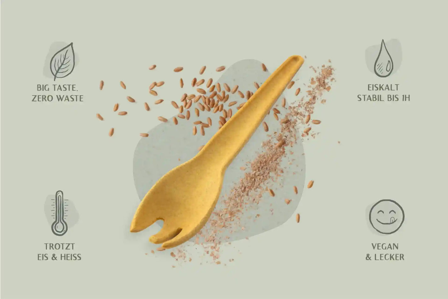 100er Packung essbare Göffel in der Sorte Klassik 13 cm