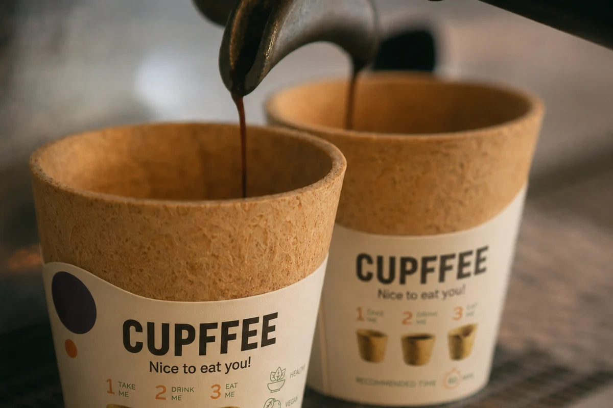 Essbarer Trinkbecher, 220 ml, Ø oben 8 x Ø unten 5 x Höhe 8 cm (12er Packung)