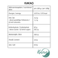 Nähwertangaben Kakao Geschmack
